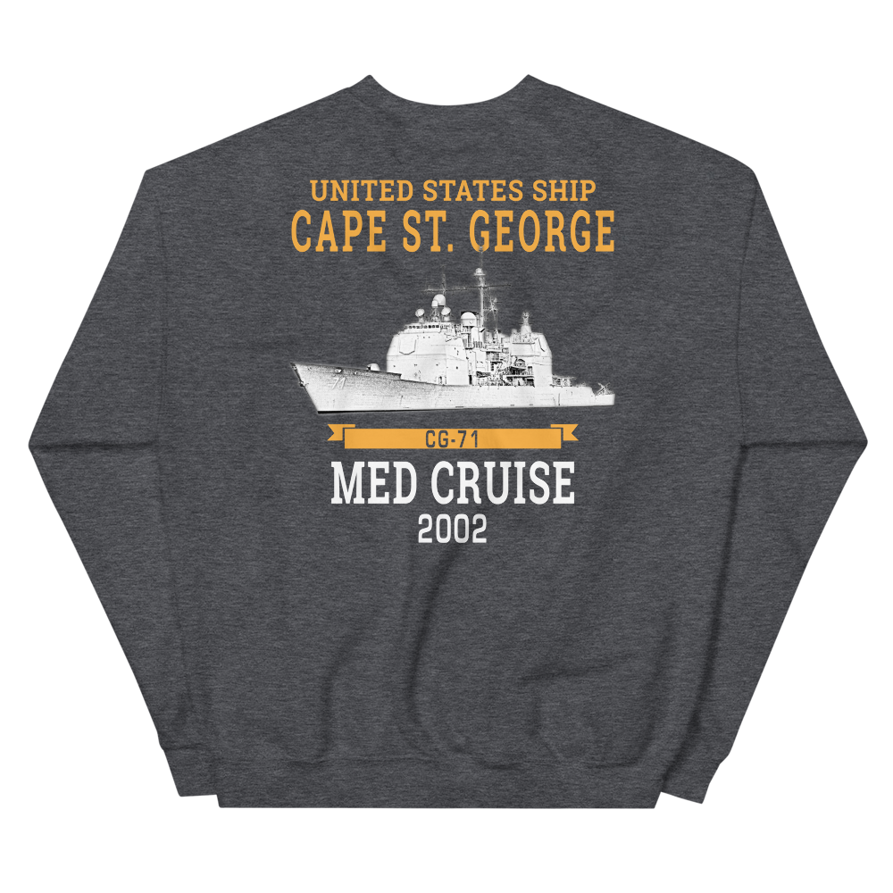 USS Cape St. George (CG-71) 2002 MED Unisex Sweatshirt