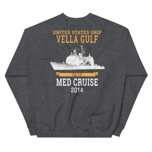 USS Vella Gulf (CG-72) 2014 MED Unisex Sweatshirt