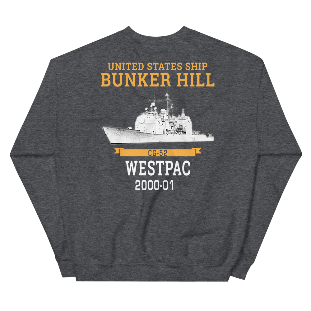 USS Bunker Hill (CG-52) 2000-01 WESTPAC Unisex Sweatshirt