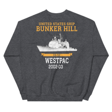 Load image into Gallery viewer, USS Bunker Hill (CG-52) 2002-03 WESTPAC Unisex Sweatshirt