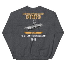 Load image into Gallery viewer, USS Intrepid (CVS-11) 1963 W. Atlantic/Caribbean Sweatshirt
