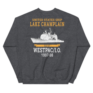 USS Lake Champlain (CG-57) 1997-98 Unisex Sweatshirt