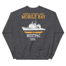 Load image into Gallery viewer, USS Mobile Bay (CG-53) 2006 Deployment Sweatshirt