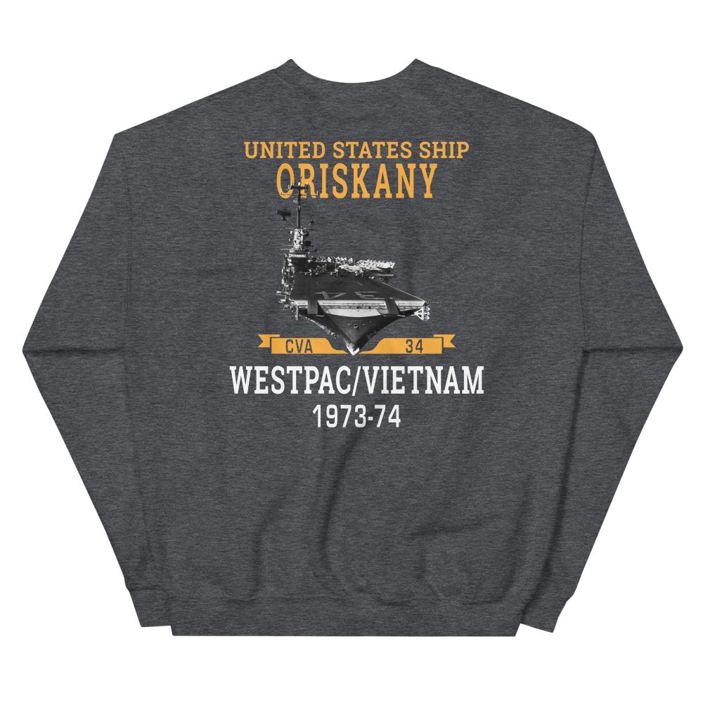 USS Oriskany (CVA-34) 1973-74 WESTPAC/VIETNAM Unisex Sweatshirt