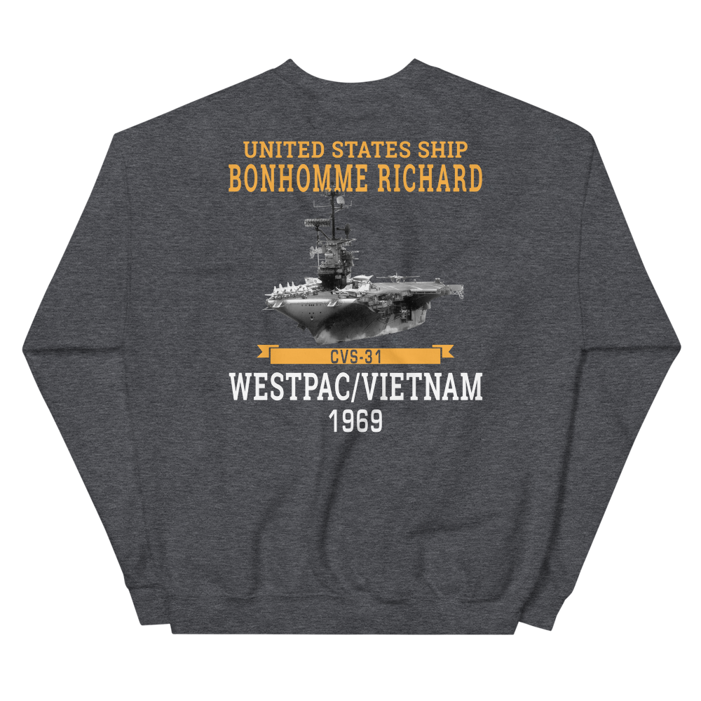 USS Bonhomme Richard (CVS-31) 1969 WESTPAC/VIETNAM Unisex Sweatshirt