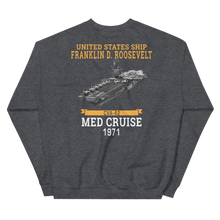 Load image into Gallery viewer, USS Franklin D. Roosevelt (CVA-42) 1971 MED CRUISE Sweatshirt