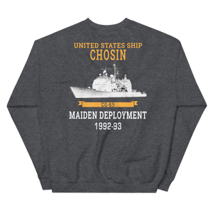 USS Chosin (CG-65) 1992-93 Maiden Deployment Unisex Sweatshirt