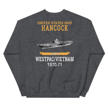 Load image into Gallery viewer, USS Hancock (CVA-19) 1970-71 WESTPAC/VIETNAM Unisex Sweatshirt
