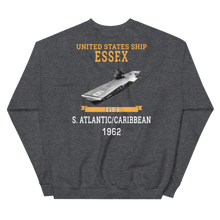 Load image into Gallery viewer, USS Essex (CVS-9) 1962 S. ATLANTIC/CARIBBEAN Sweatshirt