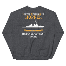Load image into Gallery viewer, USS Hopper (DDG-70) 2000 MAIDEN DEPLOYMENT Unisex Sweatshirt