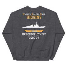 Load image into Gallery viewer, USS Higgins (DDG-76) 2000-01 MAIDEN DEPLOYMENT Unisex Sweatshirt