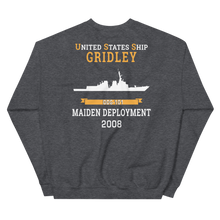 Load image into Gallery viewer, USS Gridley (DDG-101) 2008 MAIDEN DEPLOYMENT Unisex Sweatshirt