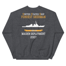 Load image into Gallery viewer, USS Forrest Sherman (DDG-98) 2007 MAIDEN DEPLOYMENT Unisex Sweatshirt