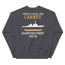 Load image into Gallery viewer, USS Carney (DDG-64) 1997-98 MAIDEN DEPLOYMENT Unisex Sweatshirt