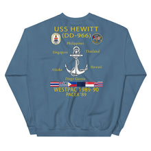 Load image into Gallery viewer, USS Hewitt (DD-966) 1989-90 Cruise Sweatshirt