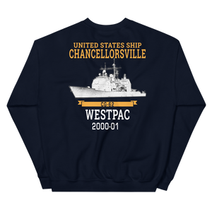 USS Chancellorsville (CG-62) 2000-01 WESTPAC Sweatshirt