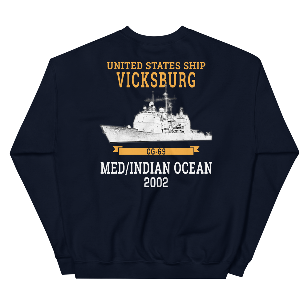 USS Vicksburg (CG-69) 2002 MED/IO Unisex Sweatshirt