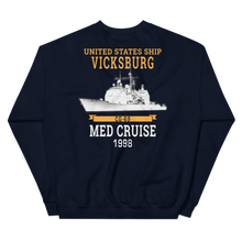 Load image into Gallery viewer, USS Vicksburg (CG-69) 1998 MED Unisex Sweatshirt