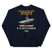 Load image into Gallery viewer, USS Intrepid (CVS-11) 1963 W. Atlantic/Caribbean Sweatshirt