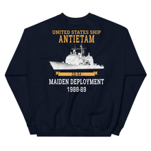 Load image into Gallery viewer, USS Antietam (CG-54) 1988-89 Maiden Deployment Sweatshirt