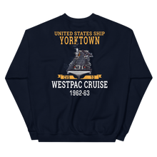 Load image into Gallery viewer, USS Yorktown (CVS-10) 1962-63 WESTPAC Unisex Sweatshirt