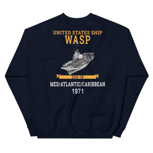 USS Wasp (CVS-18) 1971 MED/ATLANTIC/CARIBBEAN Unisex Sweatshirt