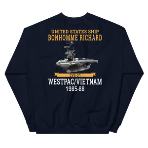 USS Bonhomme Richard (CVS-31) 1965-66 WESTPAC/VIETNAM Unisex Sweatshirt