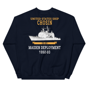USS Chosin (CG-65) 1992-93 Maiden Deployment Unisex Sweatshirt