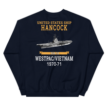 Load image into Gallery viewer, USS Hancock (CVA-19) 1970-71 WESTPAC/VIETNAM Unisex Sweatshirt