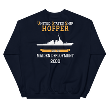 Load image into Gallery viewer, USS Hopper (DDG-70) 2000 MAIDEN DEPLOYMENT Unisex Sweatshirt
