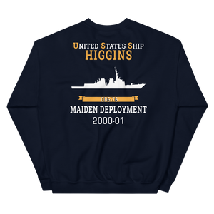 USS Higgins (DDG-76) 2000-01 MAIDEN DEPLOYMENT Unisex Sweatshirt