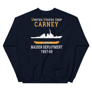 USS Carney (DDG-64) 1997-98 MAIDEN DEPLOYMENT Unisex Sweatshirt