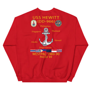 USS Hewitt (DD-966) 1989-90 Cruise Sweatshirt