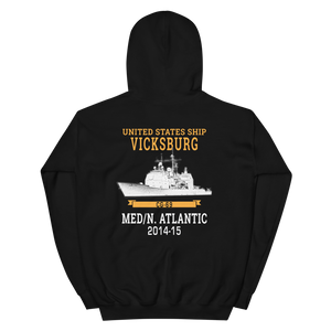 USS Vicksburg (CG-69) 2014-15 MED/N. ATLANTIC Unisex Hoodie