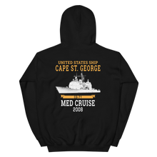 Load image into Gallery viewer, USS Cape St. George (CG-71) 2008 MED Unisex Hoodie