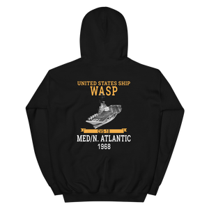 USS Wasp (CVS-18) 1968 MED/N. ATLANTIC Unisex Hoodie