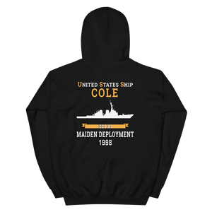 USS Cole (DDG-67) 1998 MAIDEN DEPLOYMENT Unisex Hoodie