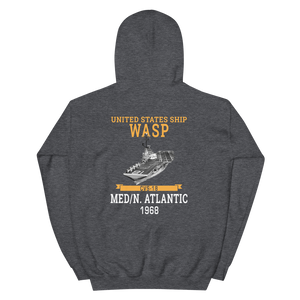 USS Wasp (CVS-18) 1968 MED/N. ATLANTIC Unisex Hoodie
