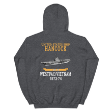 Load image into Gallery viewer, USS Hancock (CVA-19) 1973-74 WESTPAC/VIETNAM Unisex Hoodie