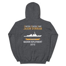 Load image into Gallery viewer, USS Jason Dunham (DDG-109) 2012 MAIDEN DEPLOYMENT Unisex Hoodie