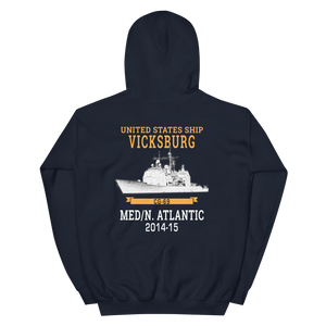 USS Vicksburg (CG-69) 2014-15 MED/N. ATLANTIC Unisex Hoodie