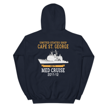 Load image into Gallery viewer, USS Cape St. George (CG-71) 2011-12 MED Unisex Hoodie