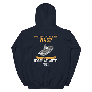 USS Wasp (CVS-18) 1962 N. ATLANTIC Unisex Hoodie