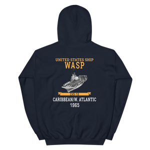 USS Wasp (CVS-18) 1965 CARIBBEAN/W. ATLANTIC Unisex Hoodie