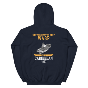 USS Wasp (CVS-18) 1967 CARIBBEAN Unisex Hoodie