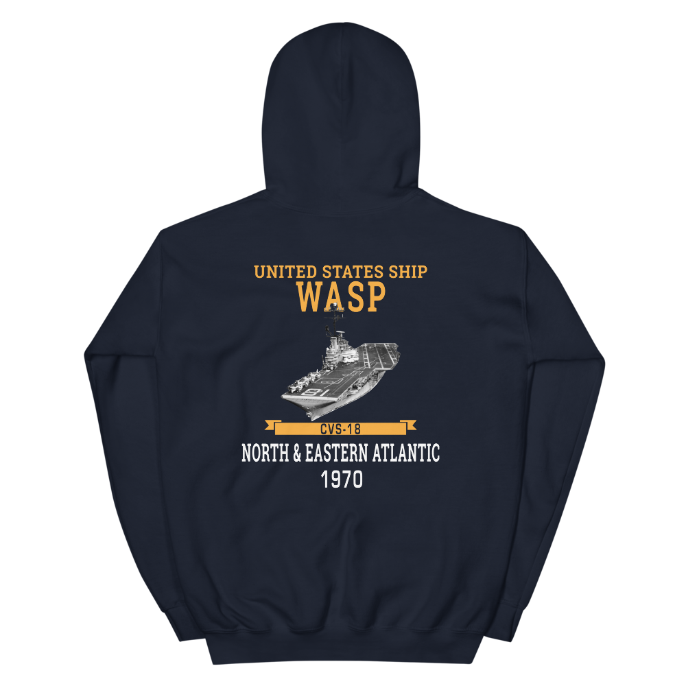 USS Wasp (CVS-18) 1970 N. & EASTERN ATLANTIC Unisex Hoodie
