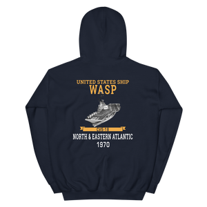 USS Wasp (CVS-18) 1970 N. & EASTERN ATLANTIC Unisex Hoodie