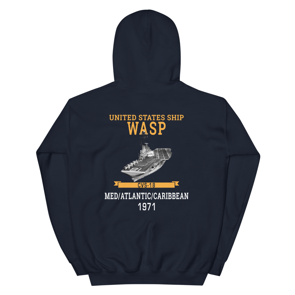 USS Wasp (CVS-18) 1971 MED/ATLANTIC/CARIBBEAN Unisex Hoodie