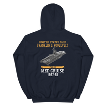 Load image into Gallery viewer, USS Franklin D. Roosevelt (CVA-42) 1967-68 MED CRUISE Hoodie