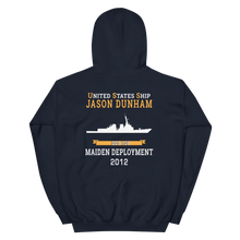 Load image into Gallery viewer, USS Jason Dunham (DDG-109) 2012 MAIDEN DEPLOYMENT Unisex Hoodie